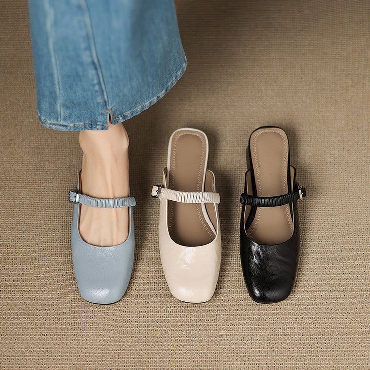Novie | Mules Mary Jane in Pelle Vera