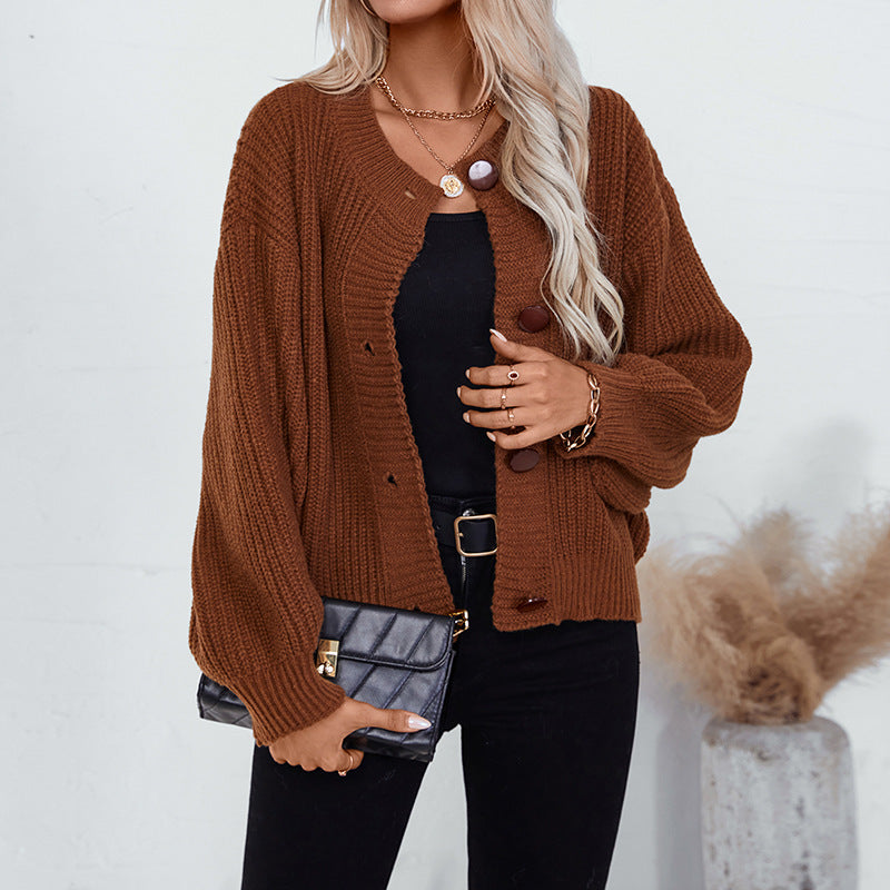 Gilet A Maglia Con Bottoni Per Donne
