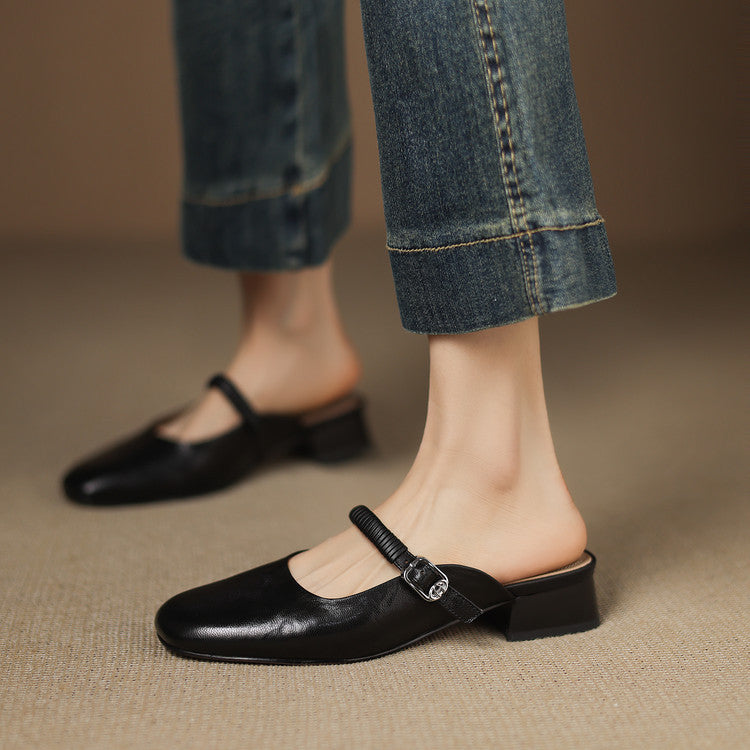 Novie | Mules Mary Jane in Pelle Vera