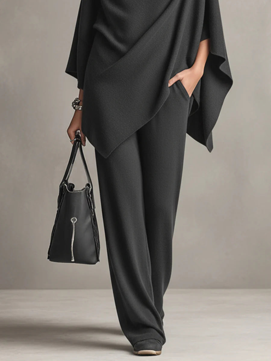 Celeste | Set Elegante a Due Pezzi con Drappeggio