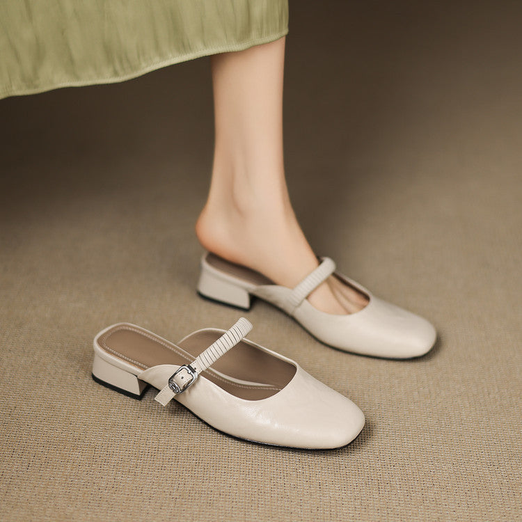 Novie | Mules Mary Jane in Pelle Vera