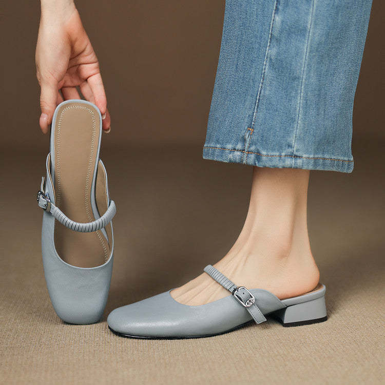 Novie | Mules Mary Jane in Pelle Vera
