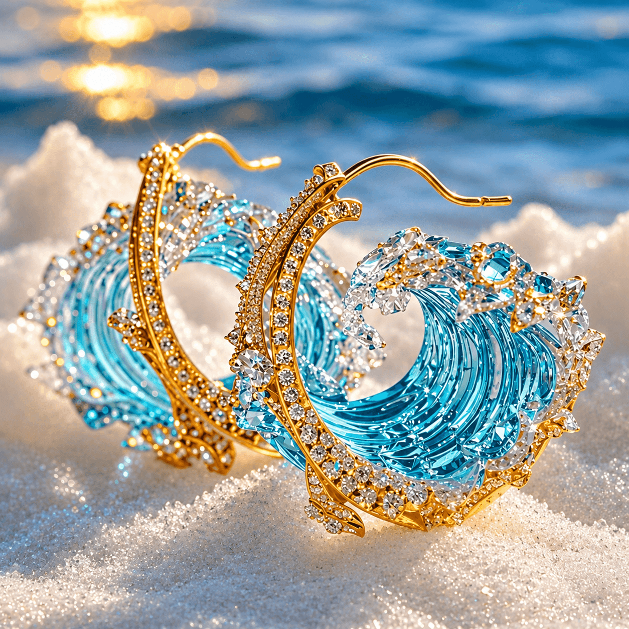 Orecchini in Oro Ocean's Oath