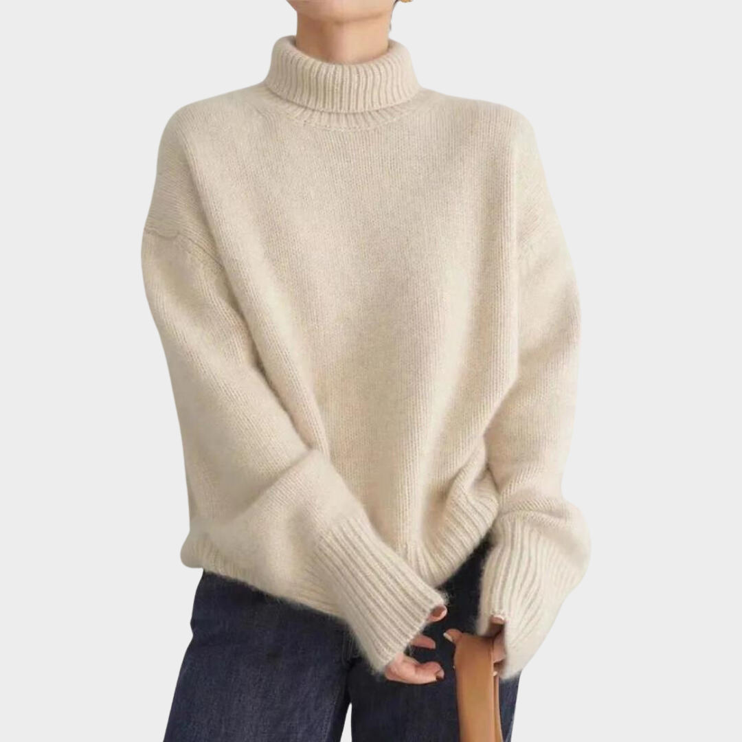Lidia | Maglione Morbido a Collo Alto – Lucia Toscana