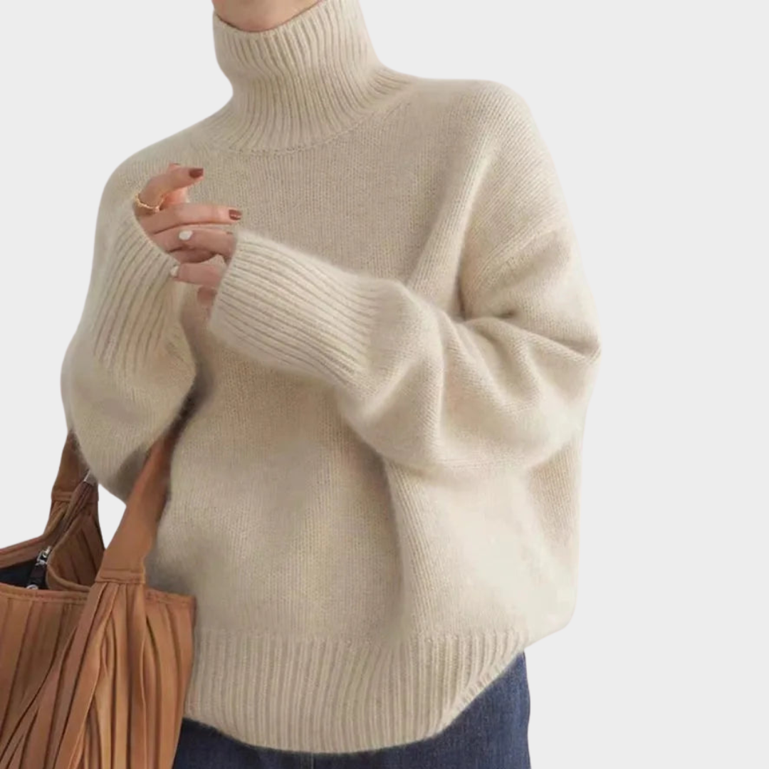 Lidia | Maglione Morbido a Collo Alto – Lucia Toscana