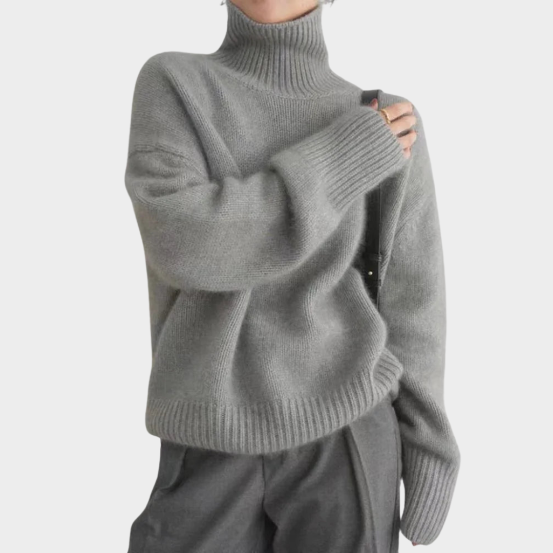 Lidia | Maglione Morbido a Collo Alto – Lucia Toscana