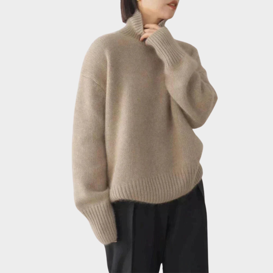 Lidia | Maglione Morbido a Collo Alto – Lucia Toscana