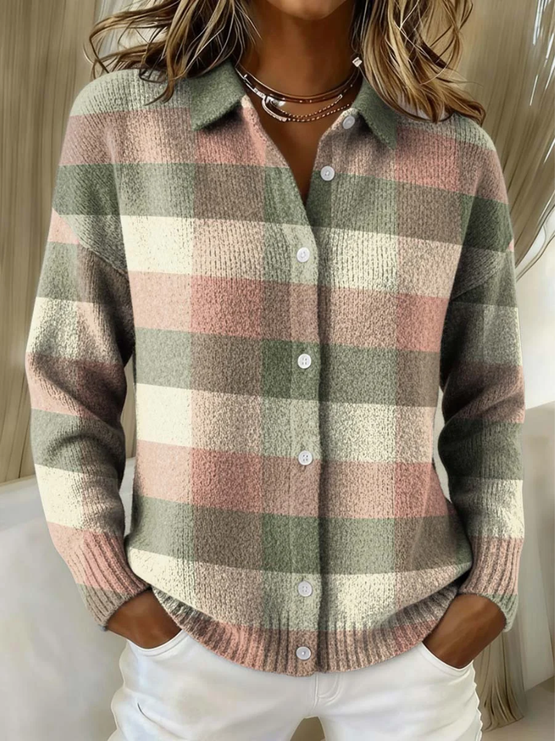 Tawney™ | Cardigan a Quadri Pastello