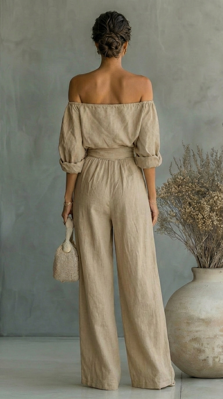 Arabella | Outfit esclusivo effetto lino per un'estate elegante