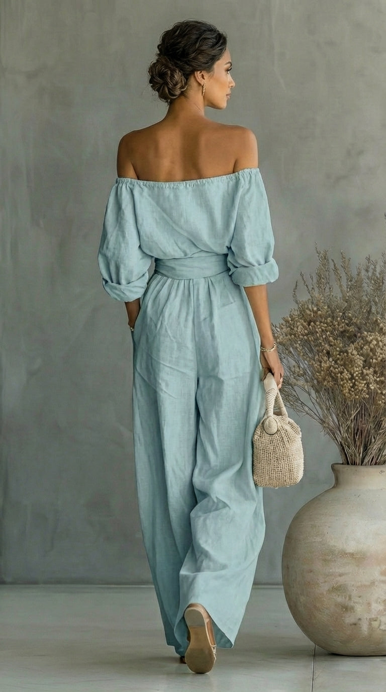 Arabella | Outfit esclusivo effetto lino per un'estate elegante