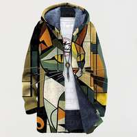 Emerson | Cardigan con Stampa Geometrica di Gatto