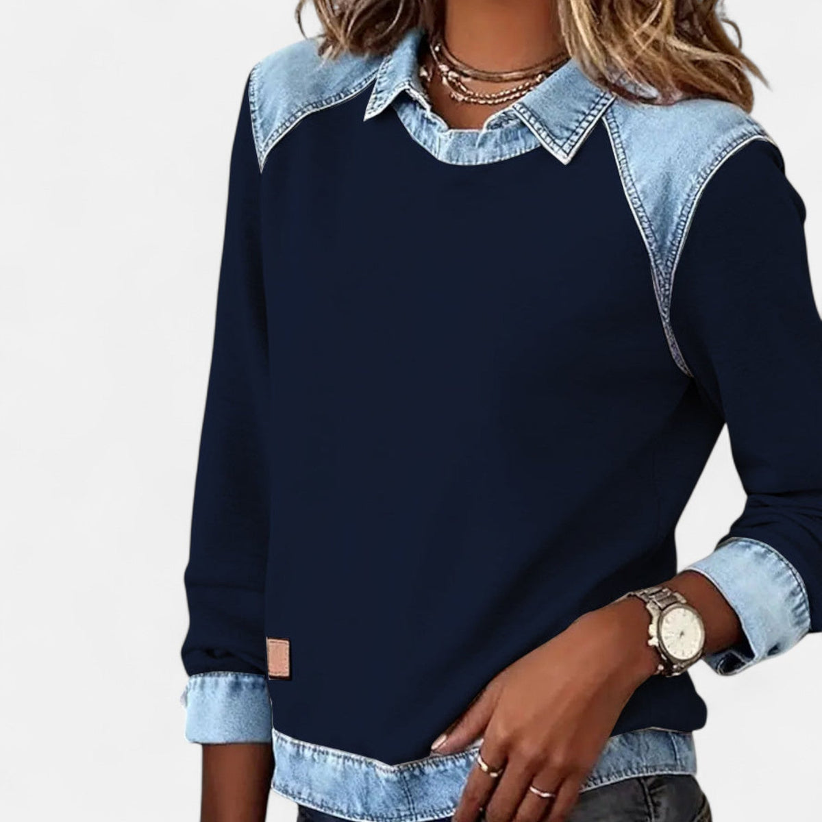 Gloria | Pullover con Pannelli a Contrasto