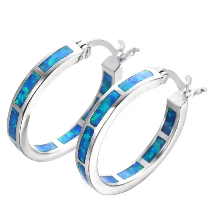 Orecchini Chic con Opale Blu