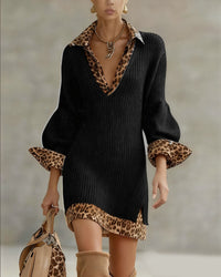 Laurena™ Abito Elegante con Leopardo
