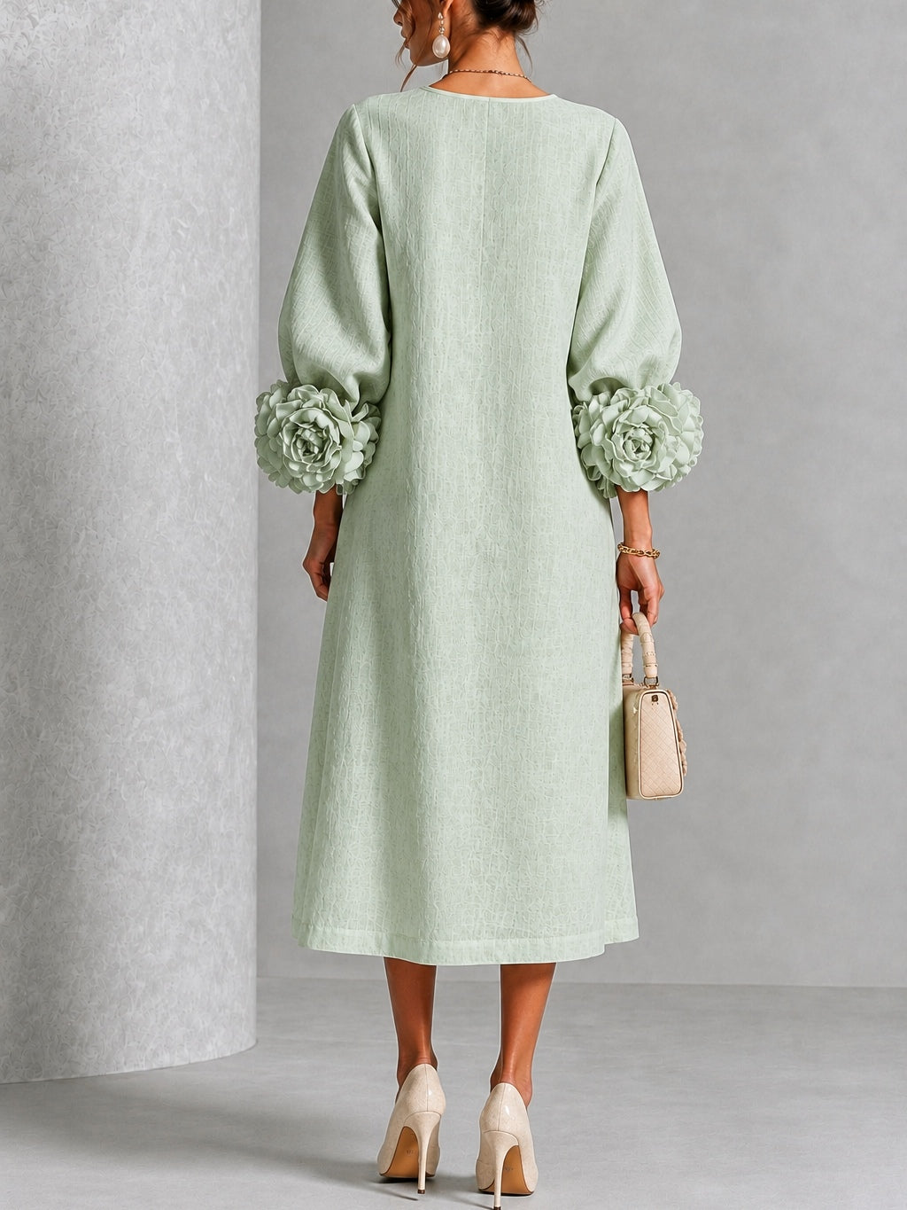 Sienna | Abito Midi con Maniche Floreali