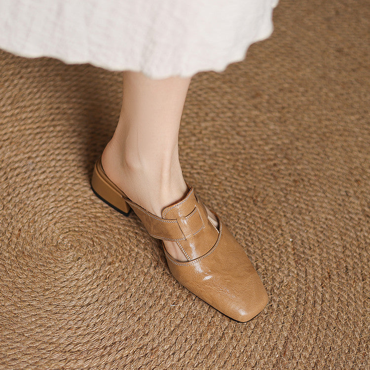 Mule in vera pelle Ivora