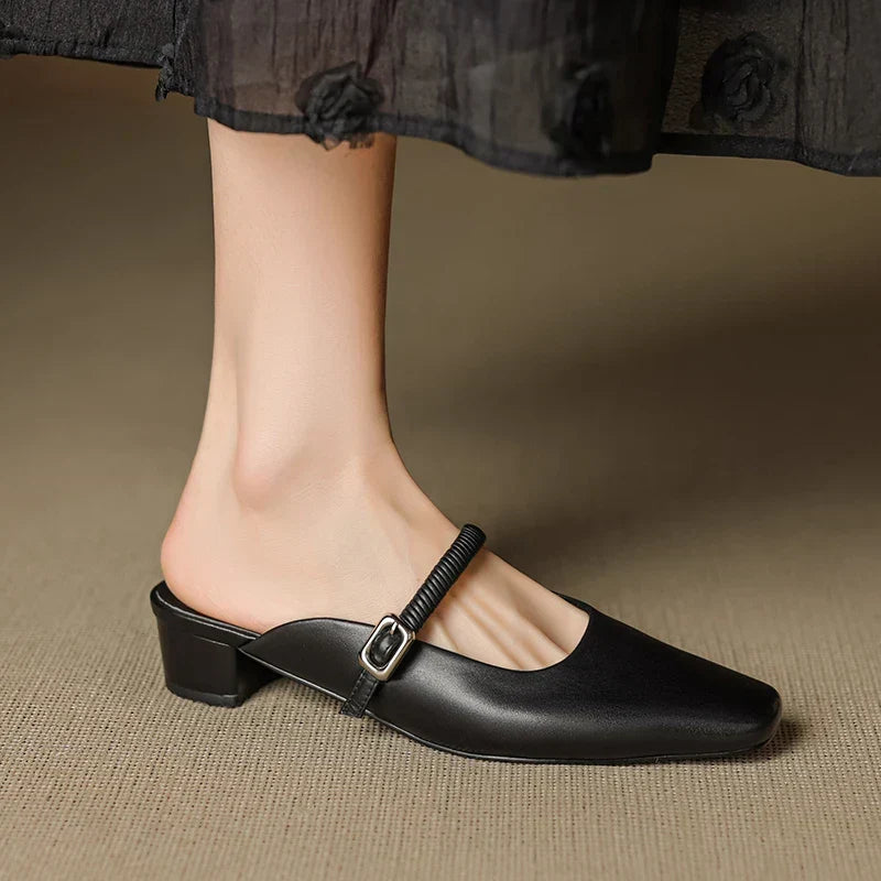 Kera | Mules Mary Jane in Pelle Vera