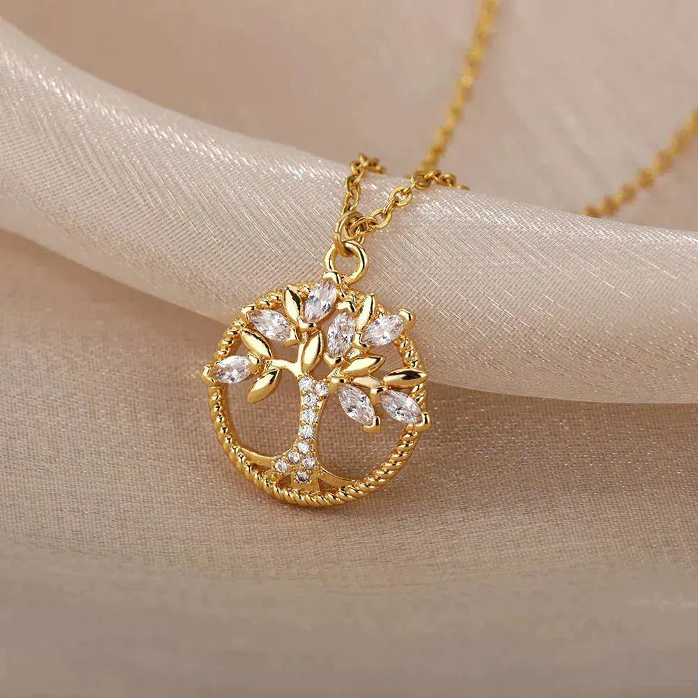 Ciondolo Oro Boom della Vita con Zirconia