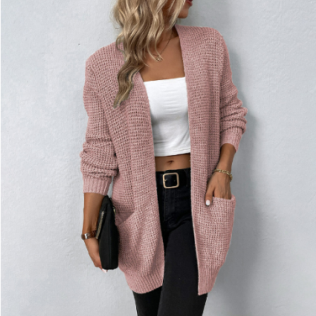 Cardigan classico con maniche lunghe per donne
