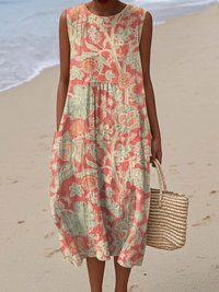 Sierra | Sleeveless A-Line Midi Dress