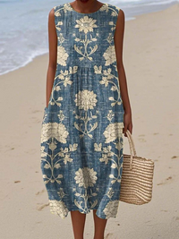 Harper | Sleeveless A-Line Midi Dress