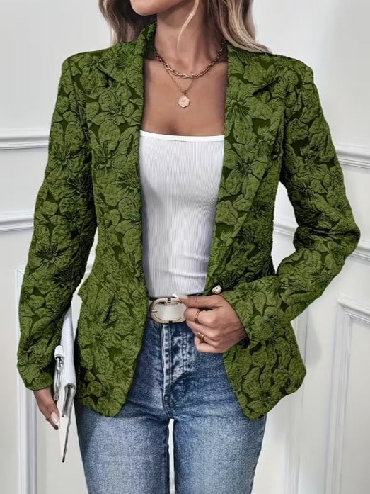 Blazer Fitted Jacquard Paisley da Donna