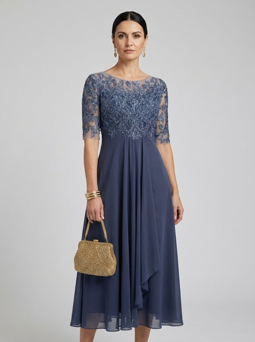 Ilinca | Abito Midi con Corpetto Traforato – Lucia Toscana