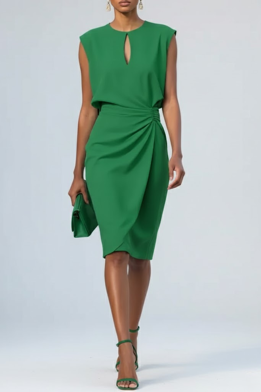 Juliana | Abito Midi Drappeggiato – Lucia Toscana