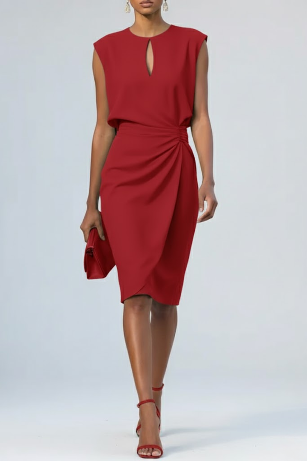 Juliana | Abito Midi Drappeggiato – Lucia Toscana