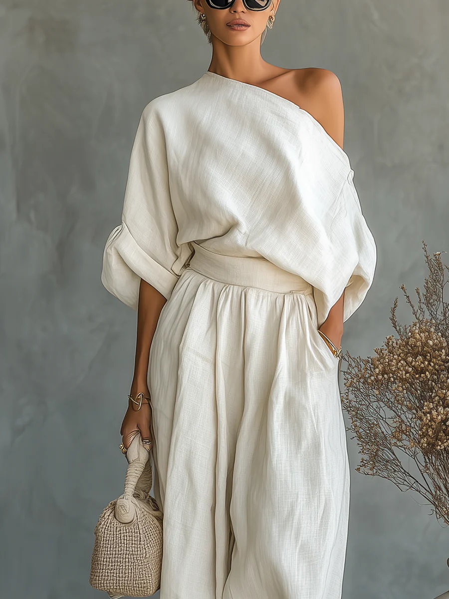 Harper | Two-Piece Set with Off-Shoulder Top & Slim-Fit Pants