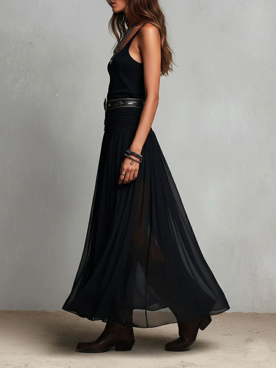 Set Top Nero e Gonna Maxi in Tulle — Lucia Toscana (6)
