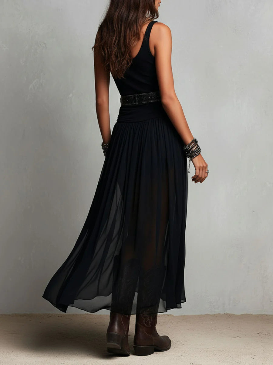 Set Top Nero e Gonna Maxi in Tulle — Lucia Toscana (5)