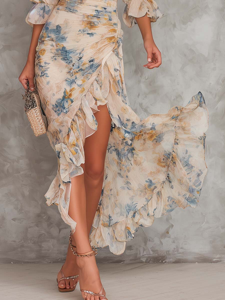 Cora | Vestito Maxi Floreale