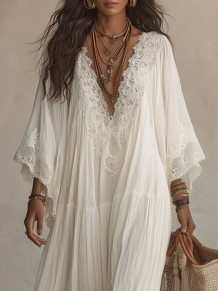 Anna – White Pearl Dress