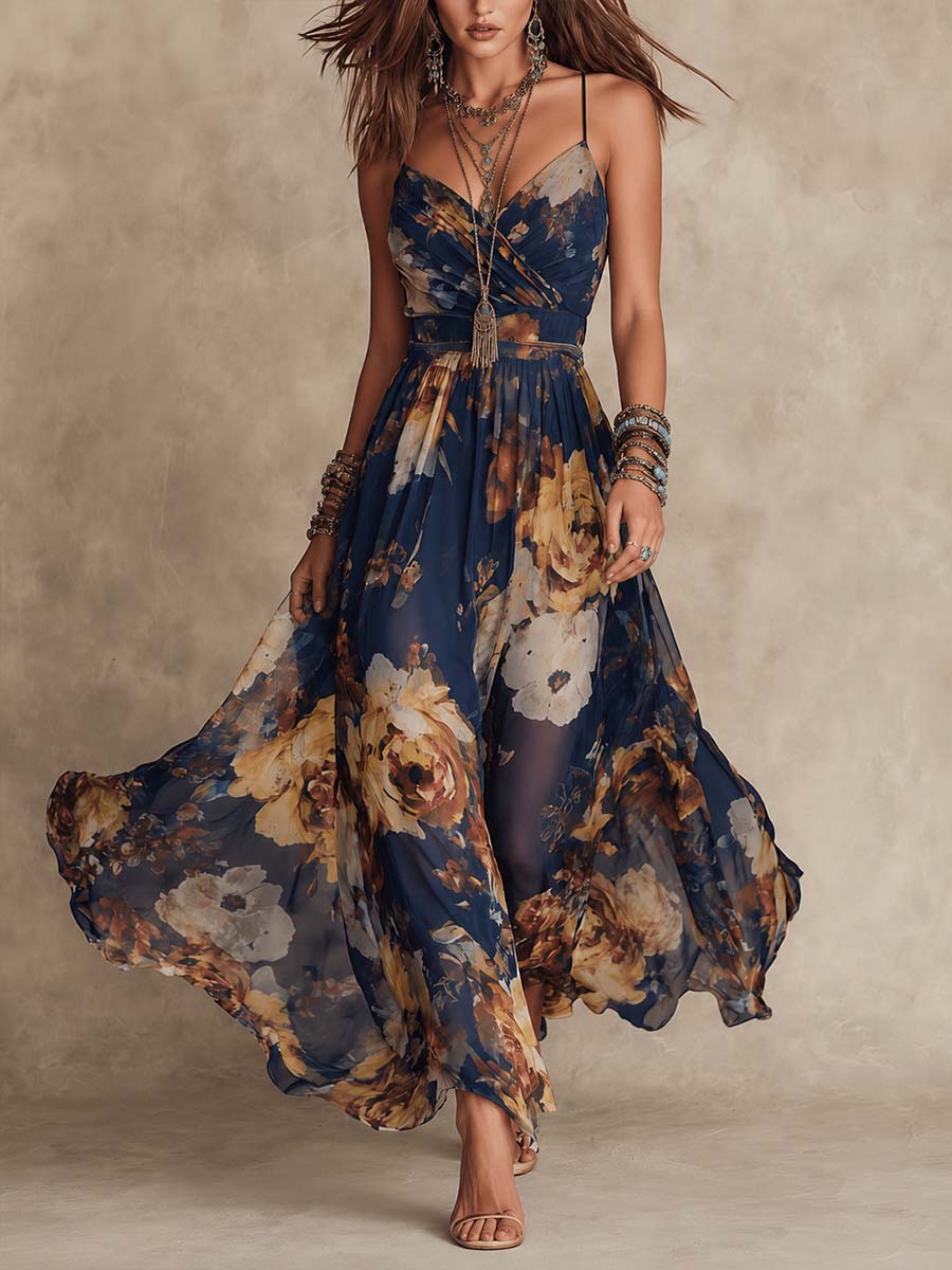 Abito Maxi Floreale Deborah