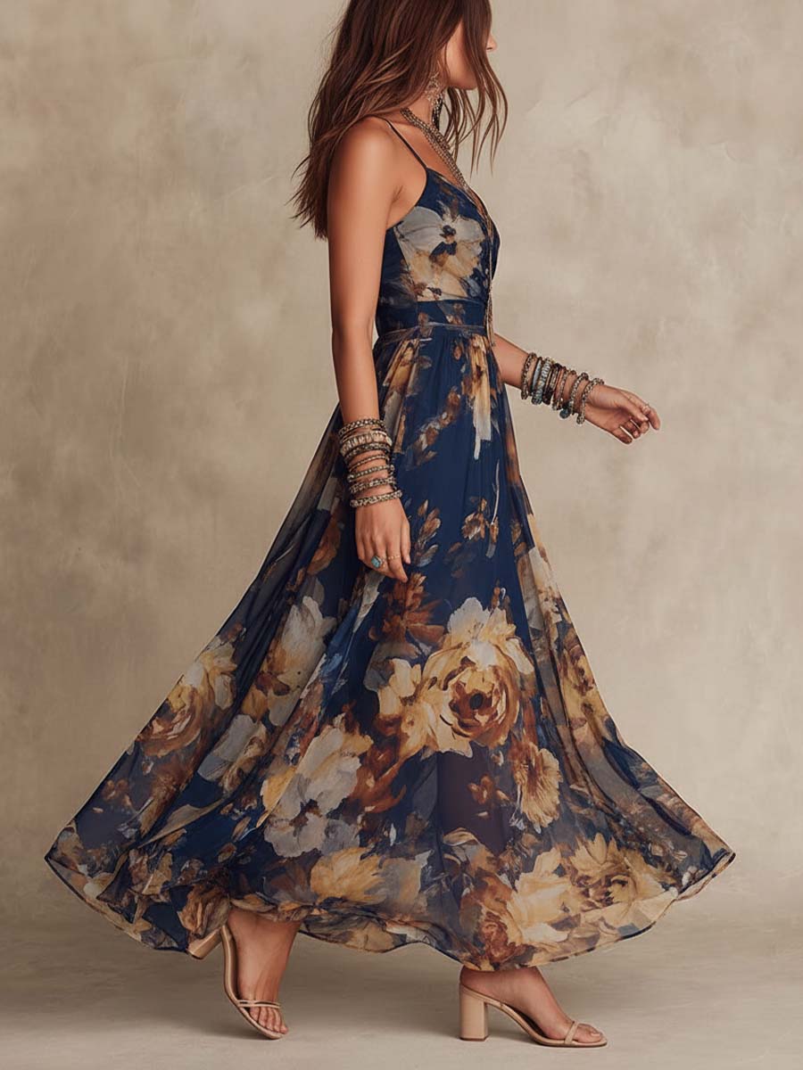 Abito Maxi Floreale Deborah