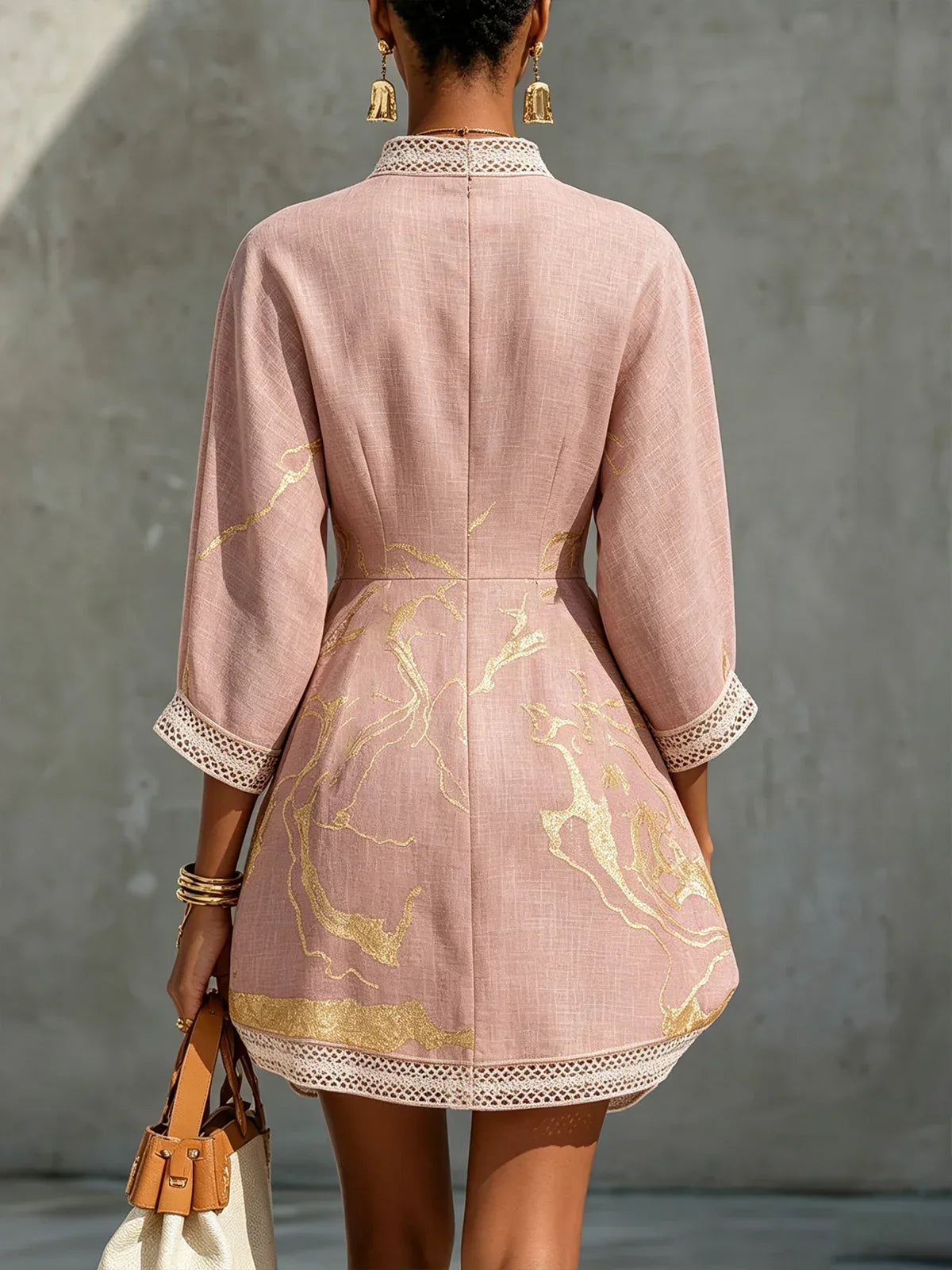 Aaliyah | Linen-Blend A-Line Mini Dress