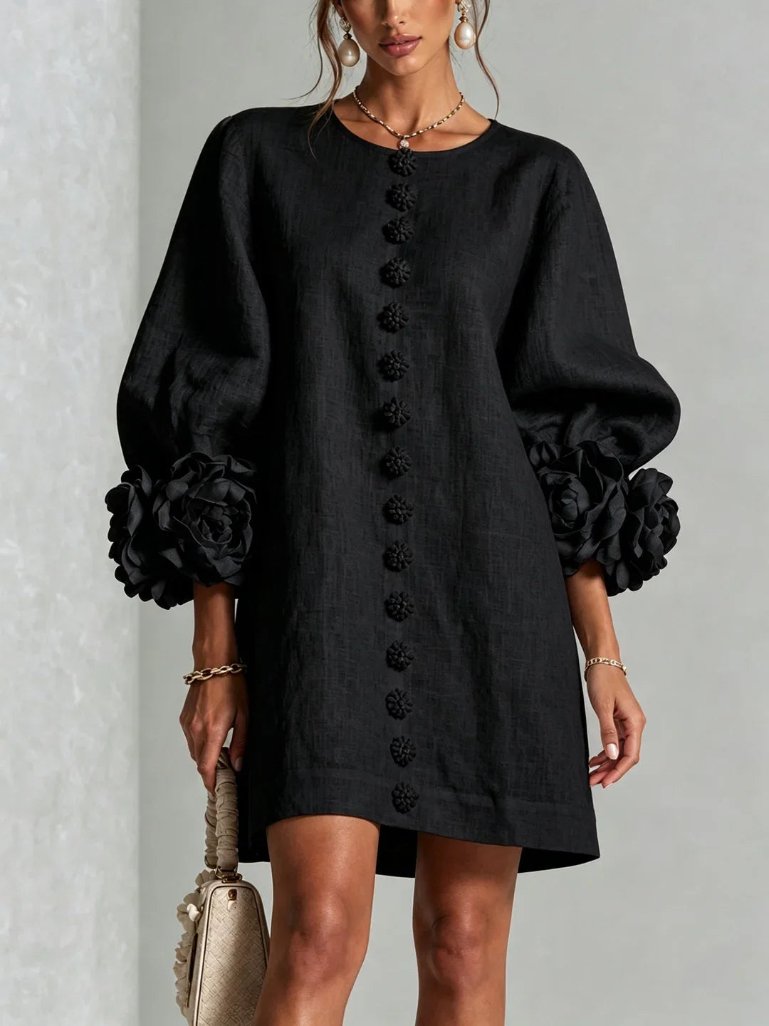 Maya | Mini Dress with Voluminous Sleeves