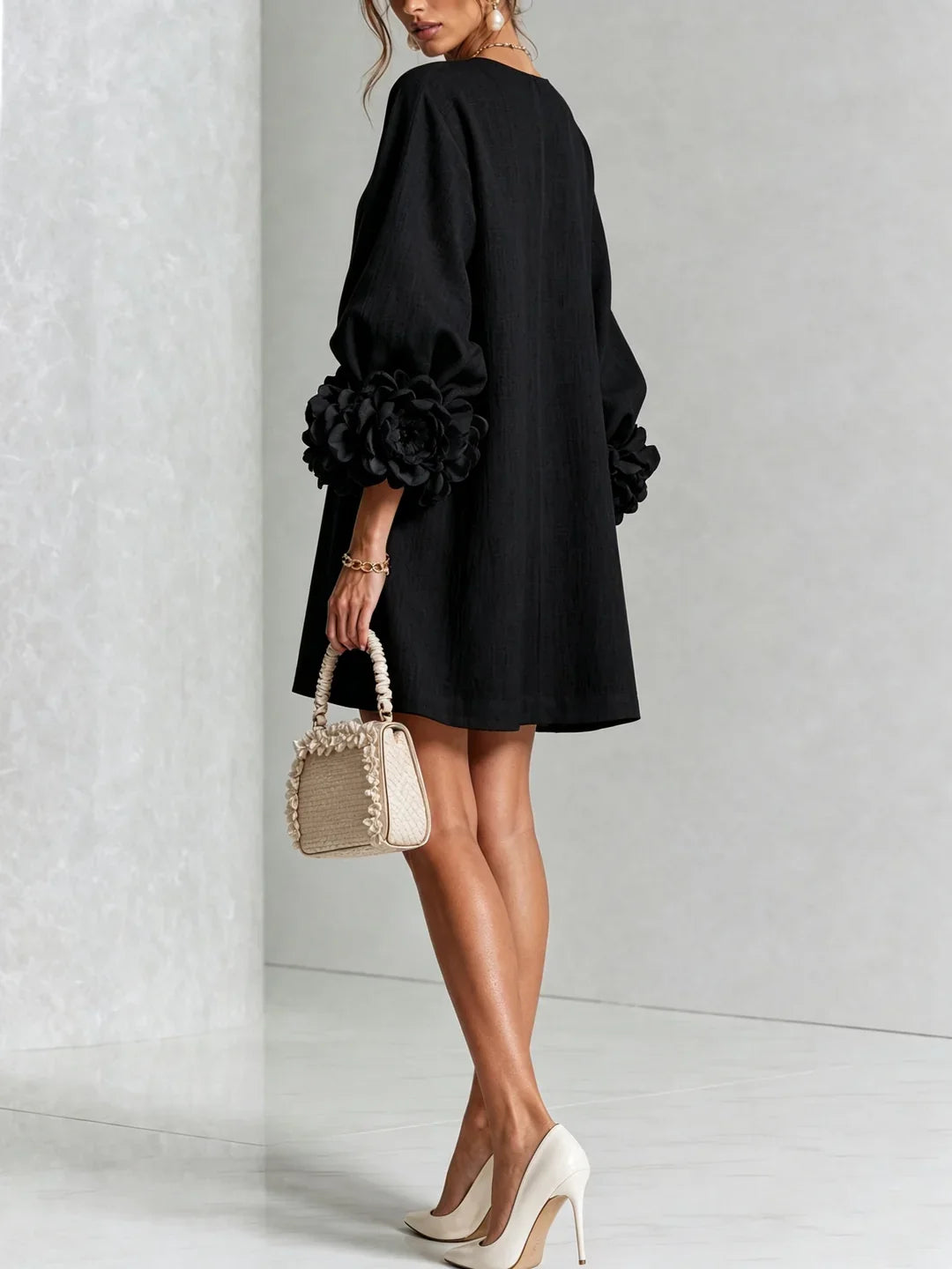 Maya | Mini Dress with Voluminous Sleeves