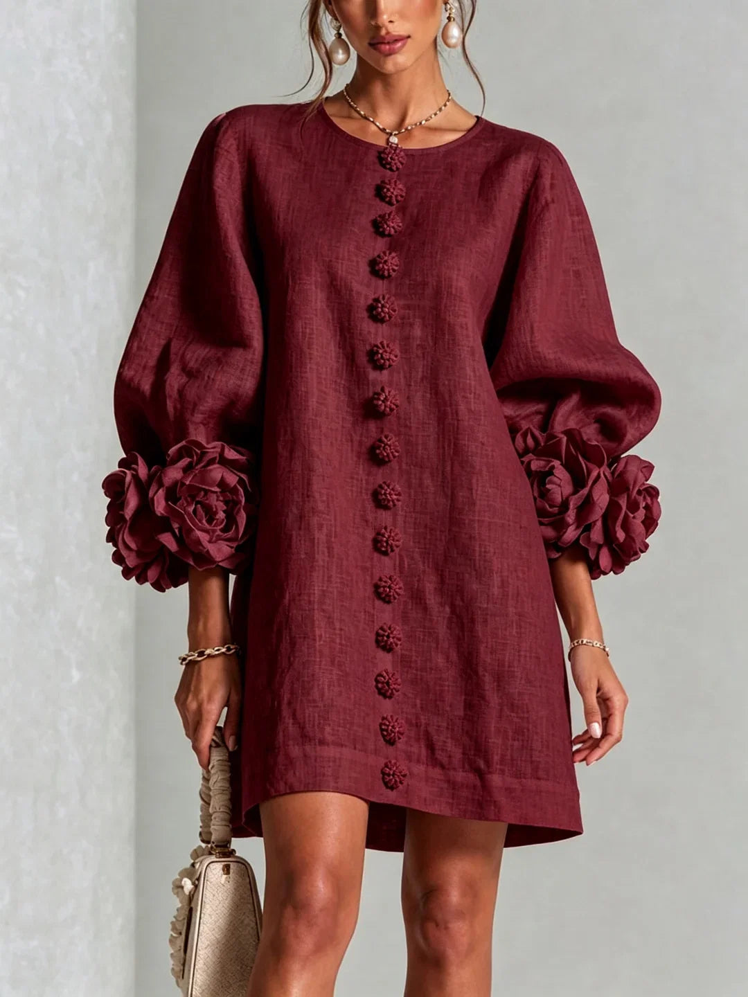 Maya | Mini Dress with Voluminous Sleeves