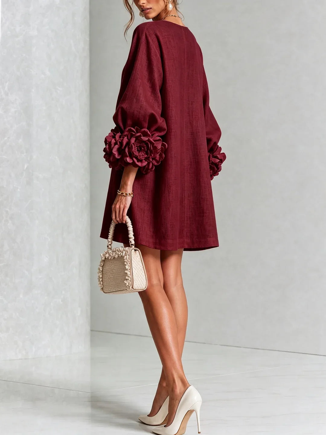 Maya | Mini Dress with Voluminous Sleeves