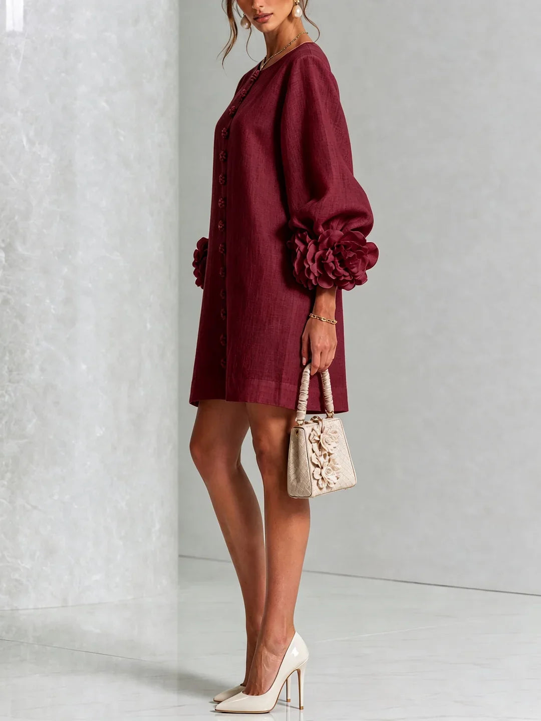 Maya | Mini Dress with Voluminous Sleeves