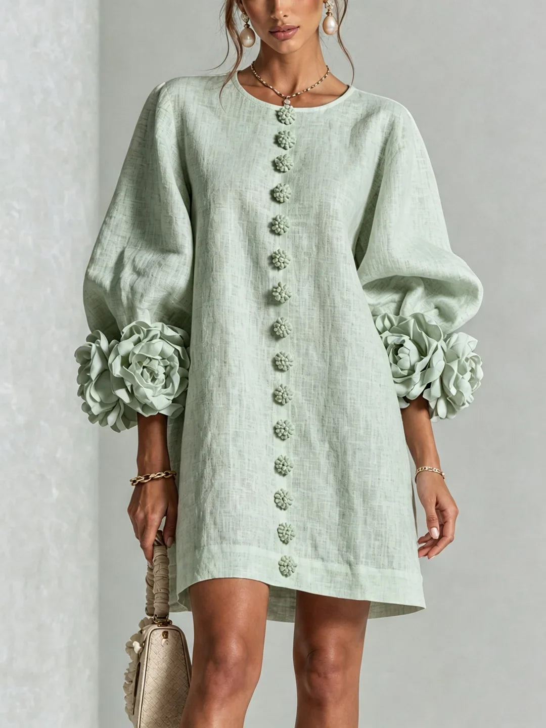 Maya | Mini Dress with Voluminous Sleeves