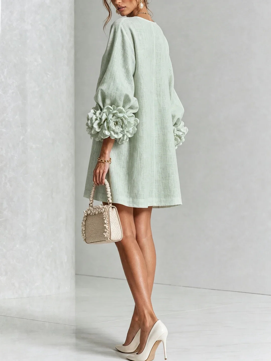 Maya | Mini Dress with Voluminous Sleeves