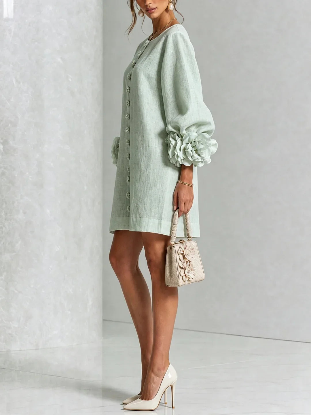 Maya | Mini Dress with Voluminous Sleeves