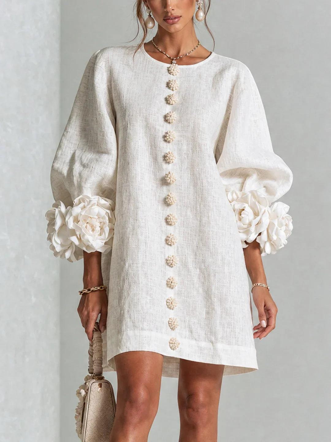 Maya | Mini Dress with Voluminous Sleeves
