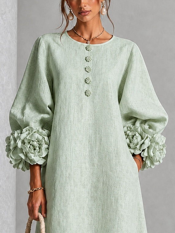 Sienna | Abito Midi con Maniche Floreali