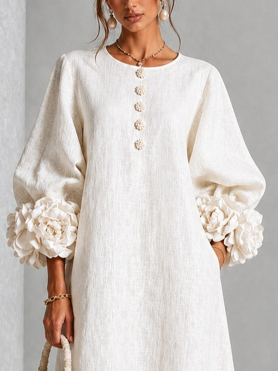 Henrietta | Abito Midi con Maniche Floreali