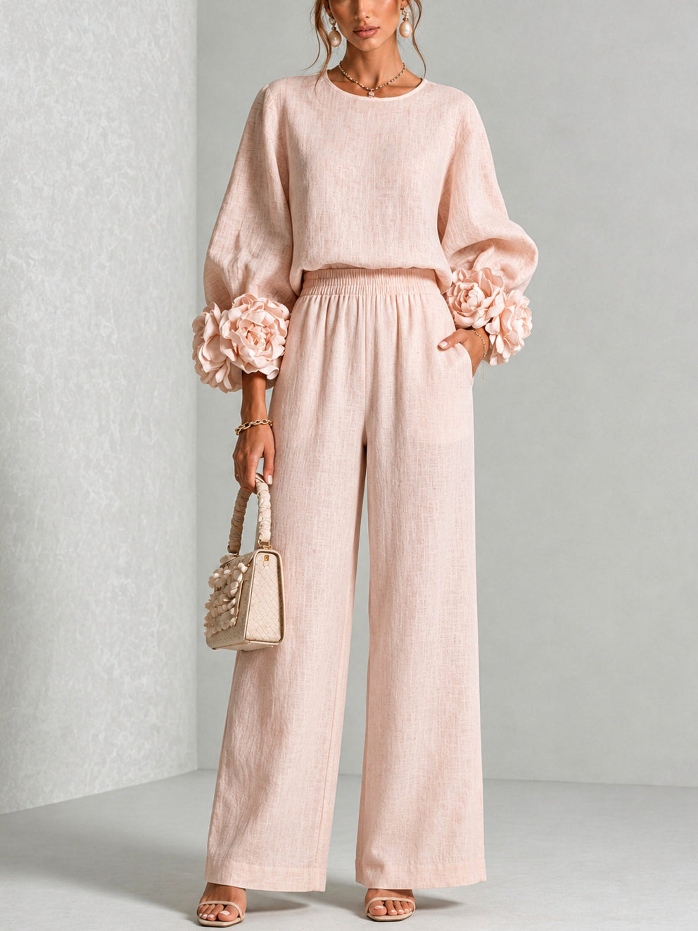 Carys | Set Due Pezzi con Cuffie Floreali