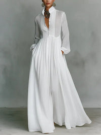 Alma Vestito Maxi Senza Tempo con Collo Elegante